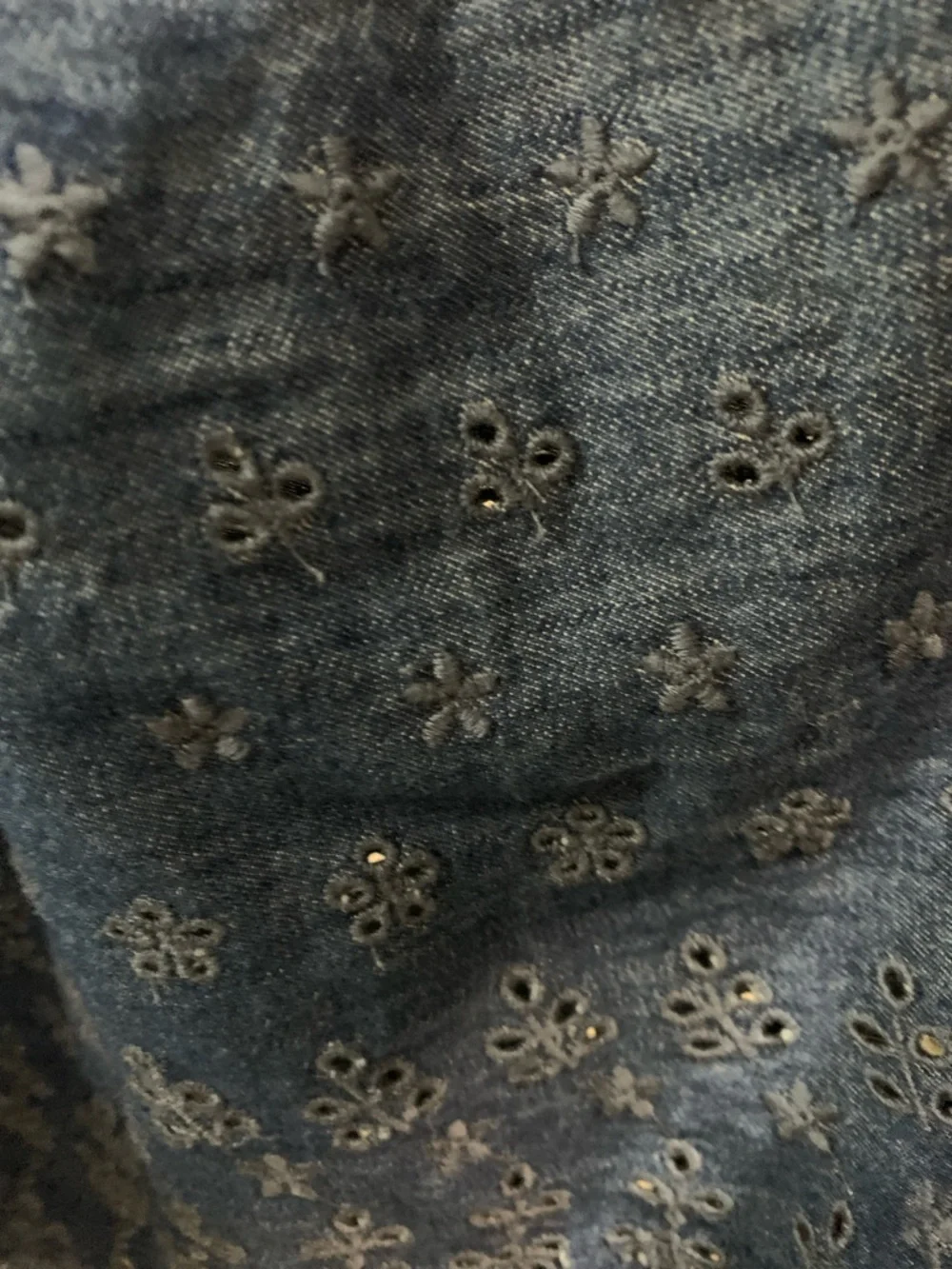 GAP Blue Eyelet Smocked Maxi Dress - Picture 10 of 11